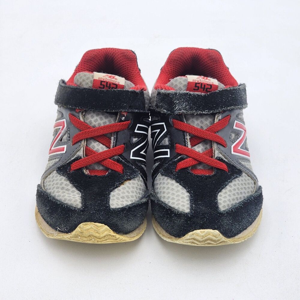 New Balance Kids 542 Classic Easy On Sneakers Red Black Toddler's Size 8